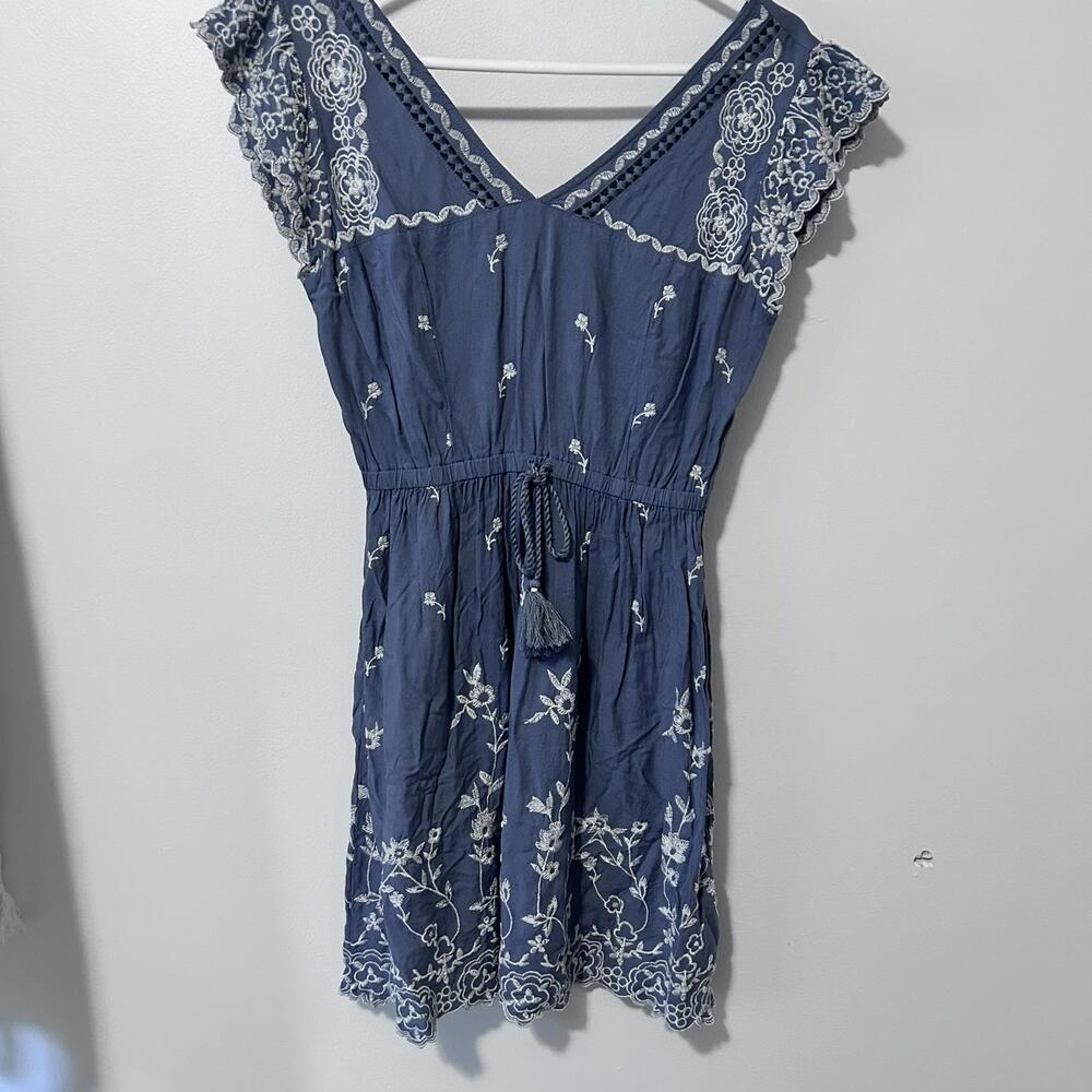 Abercrombie & Fitch Blue embroidered Dress Teens size XS